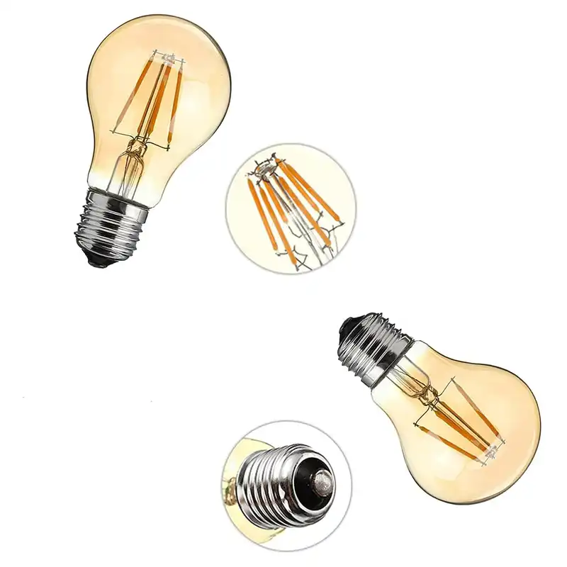 لامپ ال ای دی فیلامنتی 8 وات مدل A60 پایه E27 بسته 5 عددی