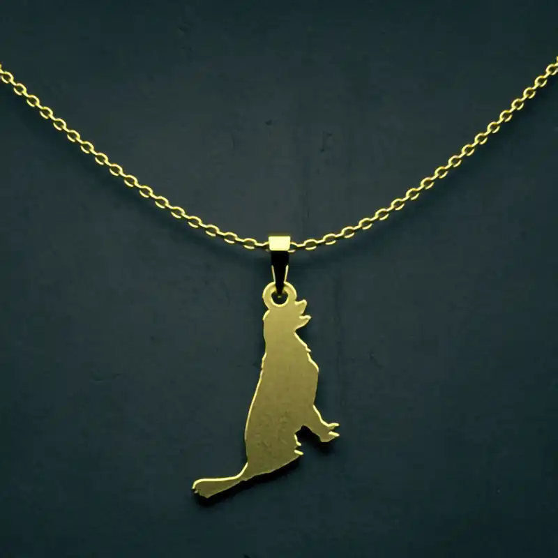 گردنبند طلا 18 عیار زنانه مدوپد مدل سگ کد J2-1-1091