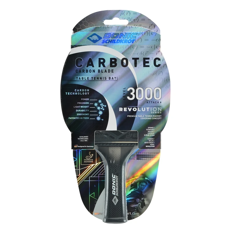 راکت پینگ‌پنگ تهاجمی 5 لایه دونیک مدل Carbotec 3000 کد 26