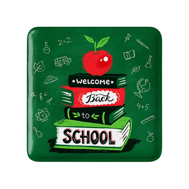 مگنت خندالو طرح بازگشت به مدرسه مدل مربعی کد 30023