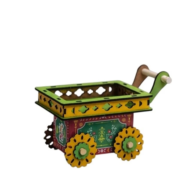 دکوری مدل گاری چوبی کد 876