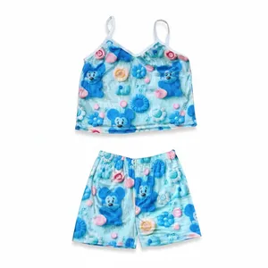 ست نیم تنه و شلوارک راحتی زنانه مدل Sofia