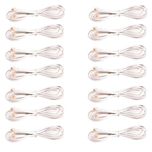 کابل تلفن مدل 052 طول 1 متر بسته 14 عددی