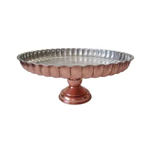 سینی مسی مدل پایه دار کد 175