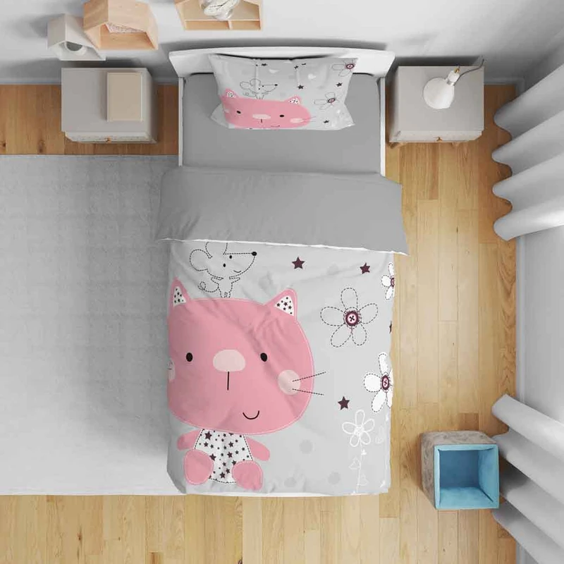 سرویس روتختی مدل کارتونی T5824 تک نفره 5 تکه