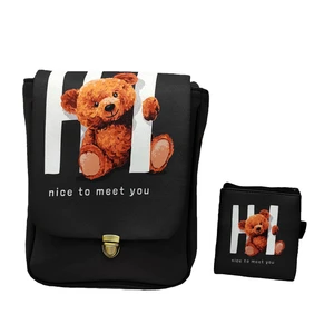 کیف رودوشی دخترانه مدل خرس مهربان مجموعه دو عددی