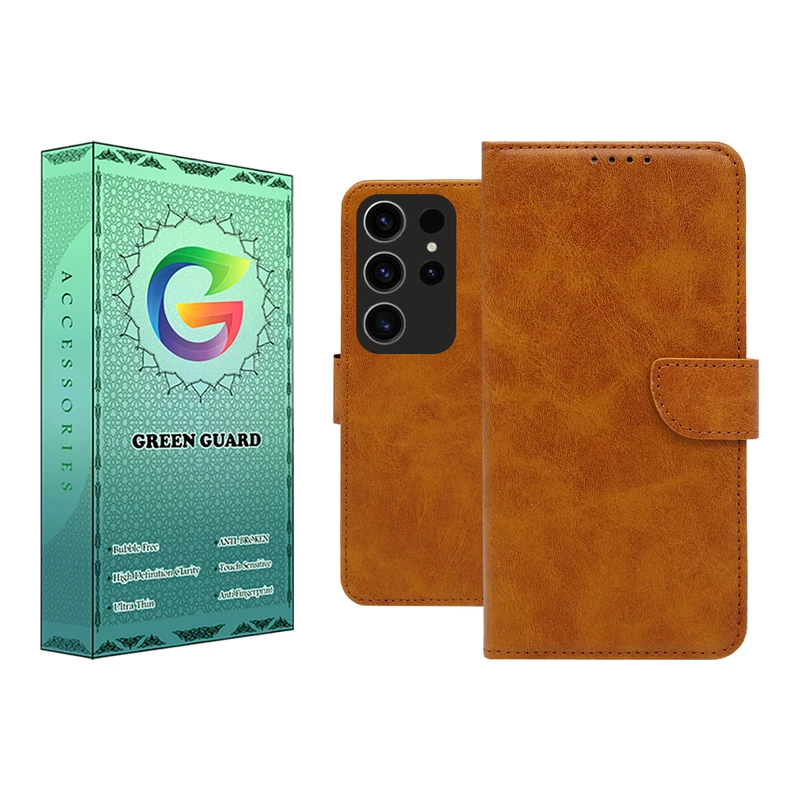 کیف کلاسوری گرین گارد مدل چرمی مگنتی کد Hb-G10 مناسب برای گوشی موبایل سامسونگ Galaxy S23 Ultra