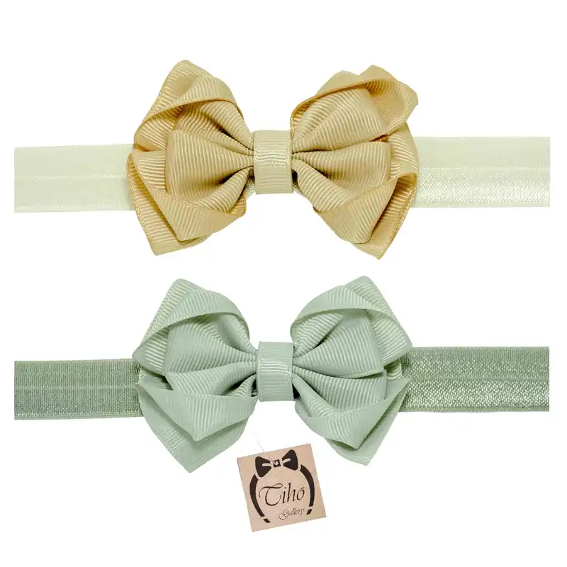 هدبند نوزادی مدل فندق کوچولو مجموعه 2 عددی