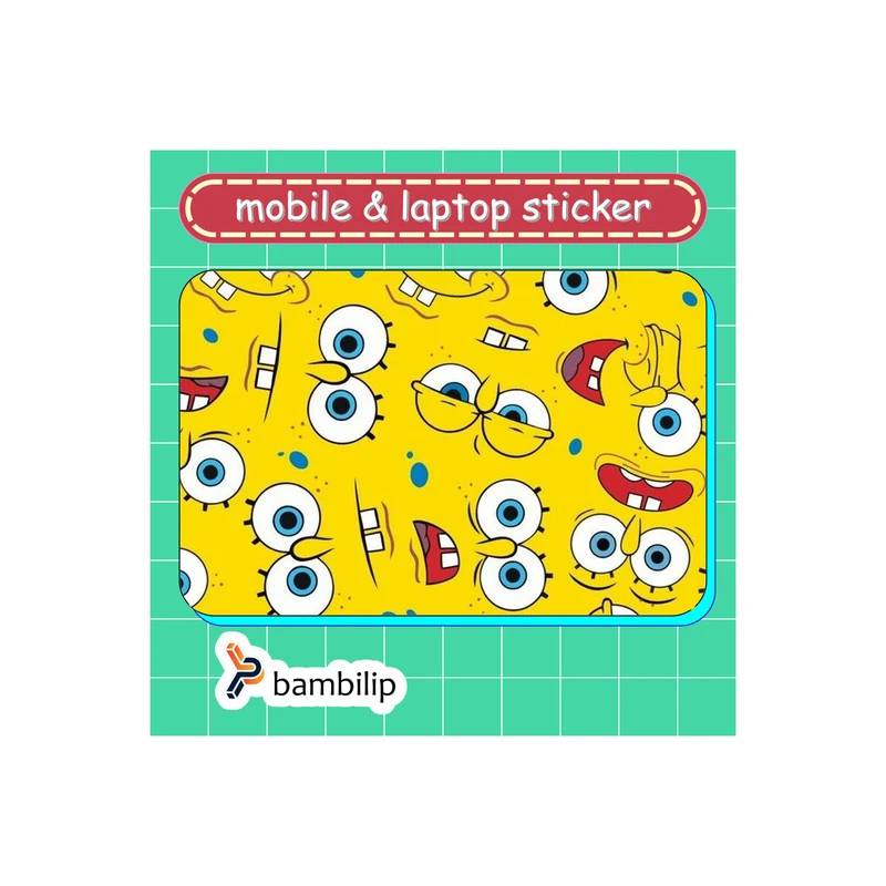 استیکر بامبیلیپ مدل کارت عابر طرح بک گراند باب اسفنجی کد 0399060