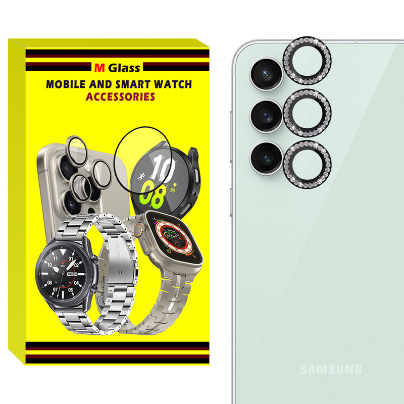 محافظ لنز دوربین فلزی ام‌گلس مدل RNG Diamond MG مناسب برای گوشی موبایل سامسونگ Galaxy S23 FE