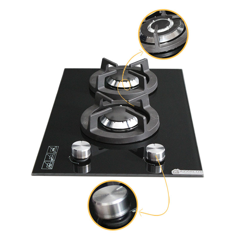 اجاق گاز صفحه ای آذرلوکس مدل جی صفر دو ام ای هفده بی