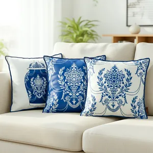 کاور کوسن اترس چوب مدل نقشینه مجموعه 3 عددی