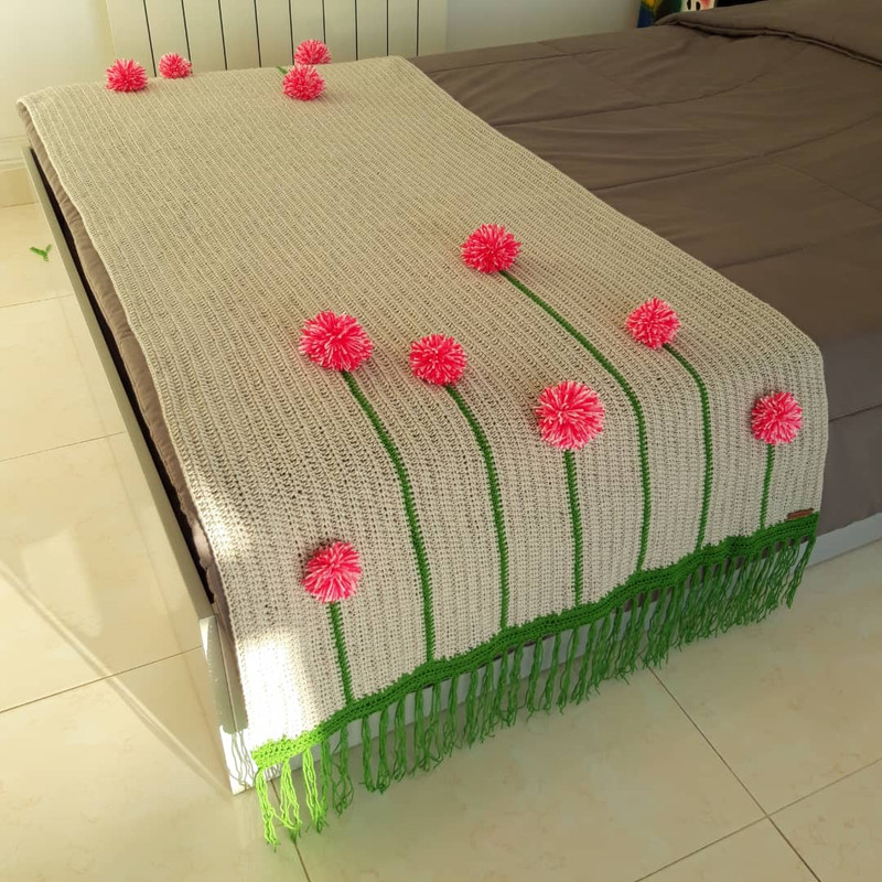 شال مبل مدل شقایق سایز 180x77 سانتیمتر
