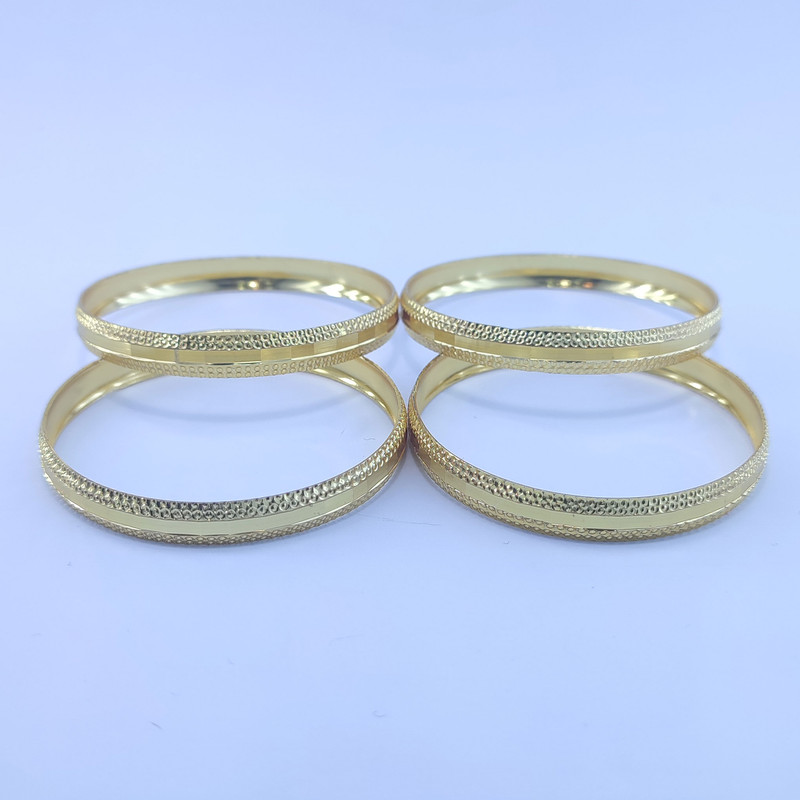 النگو زنانه مدل طلا روس آینه ای کد VGL008-1 بسته 4 عددی