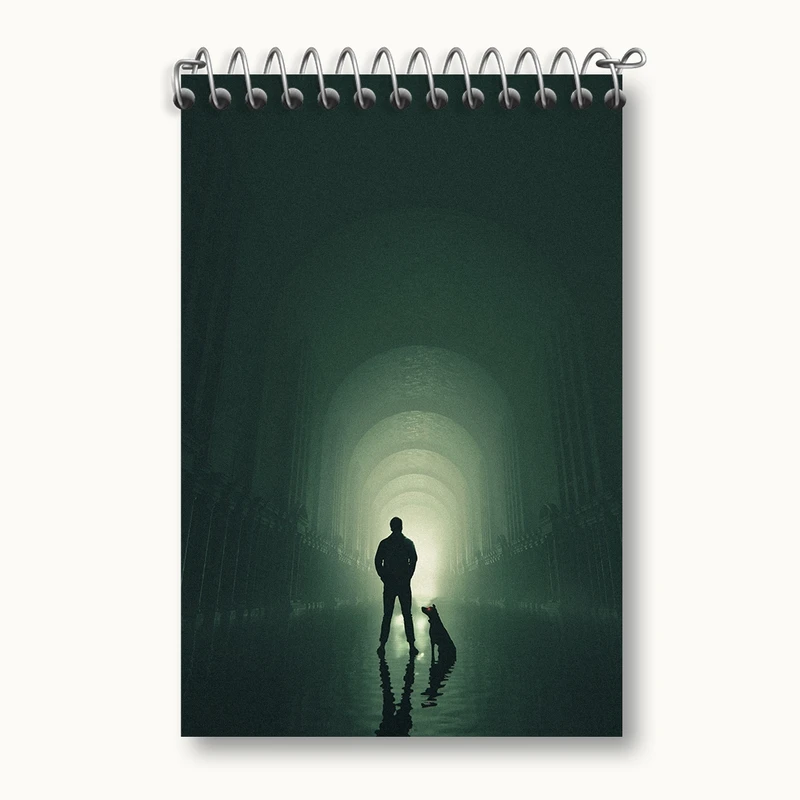 دفتر یادداشت 50 برگ خندالو مدل مرد و سگ کد F519