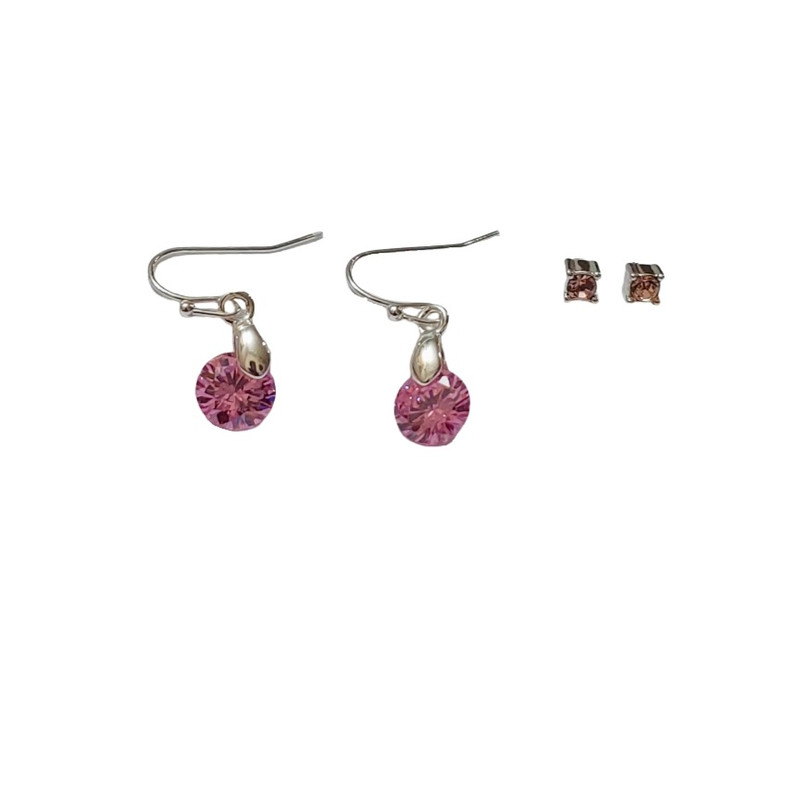 گوشواره زنانه آی ام مدل ارغوان zirconia مجموعه 2 عددی