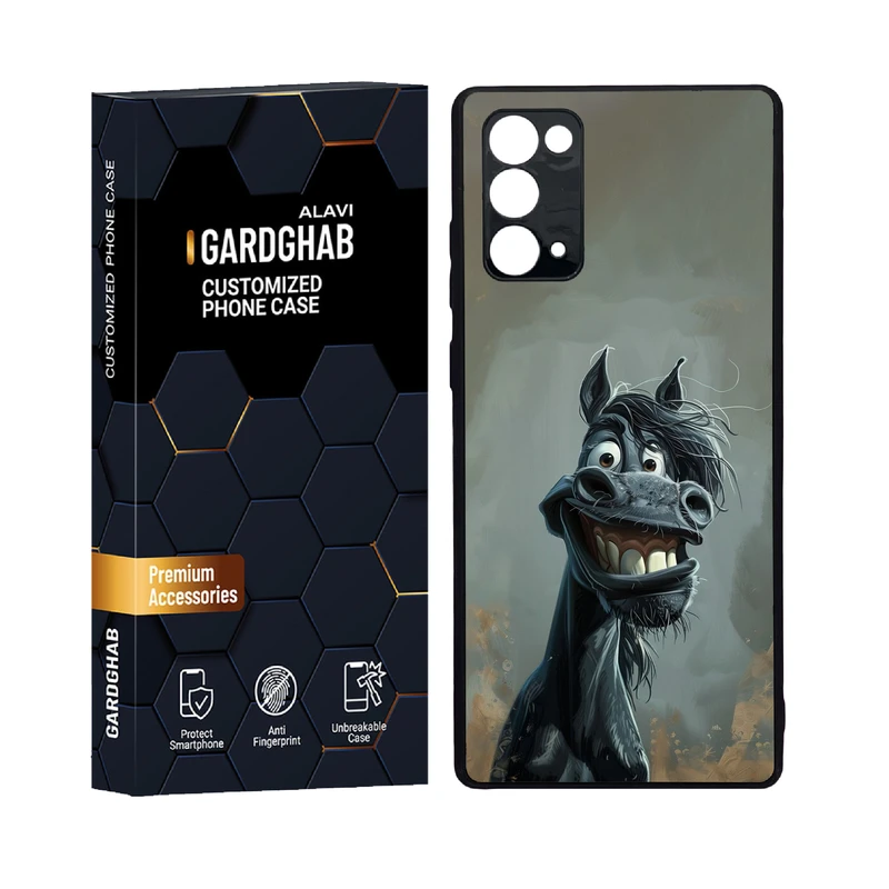 کاور گارد قاب علوی مدل دور ژله ای پشت گلس کارتونی و انیمه مناسب برای گوشی موبایل سامسونگ Galaxy Note 20