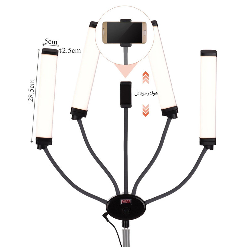نور ثابت ال ای دی ایدابلو مدل FX-800II 2