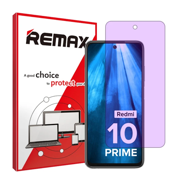 محافظ صفحه نمایش ضد اشعه بنفش ریمکس مدل Resistant مناسب برای گوشی موبایل شیائومی Redmi 10 Prime 