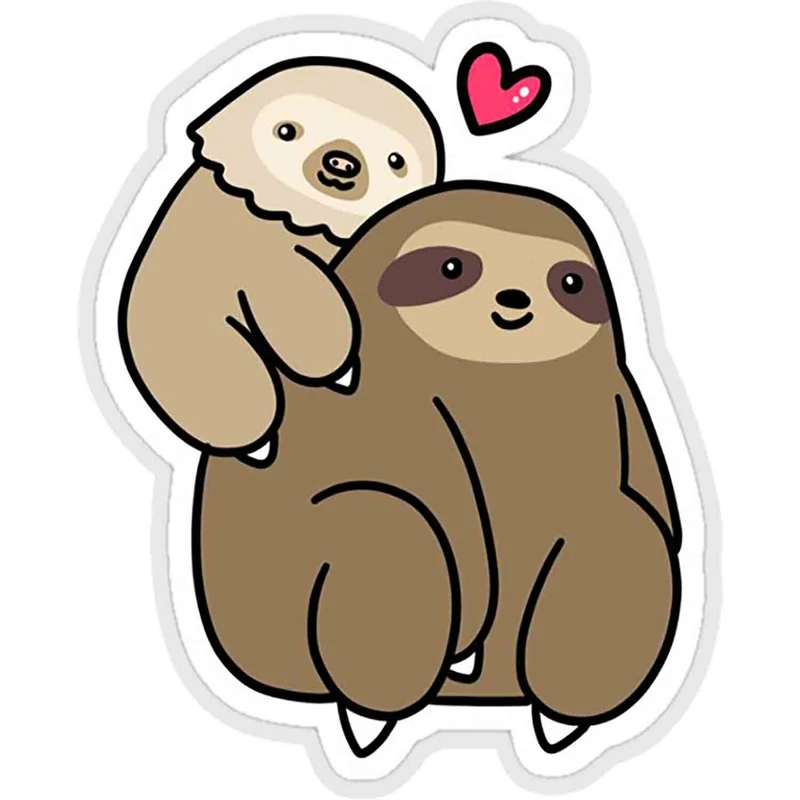 استیکر لپ تاپ طرح two toed sloth and three toed sloth کد ST1947