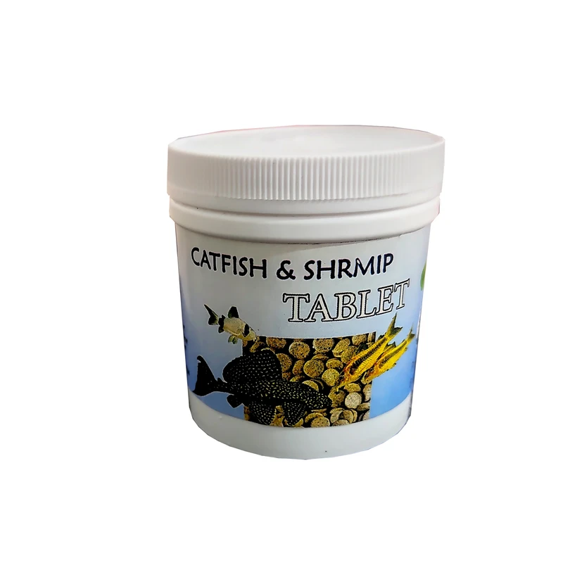 غذای ماهی کتفیش و میگو  مدل protein tablet وزن 50 گرم 