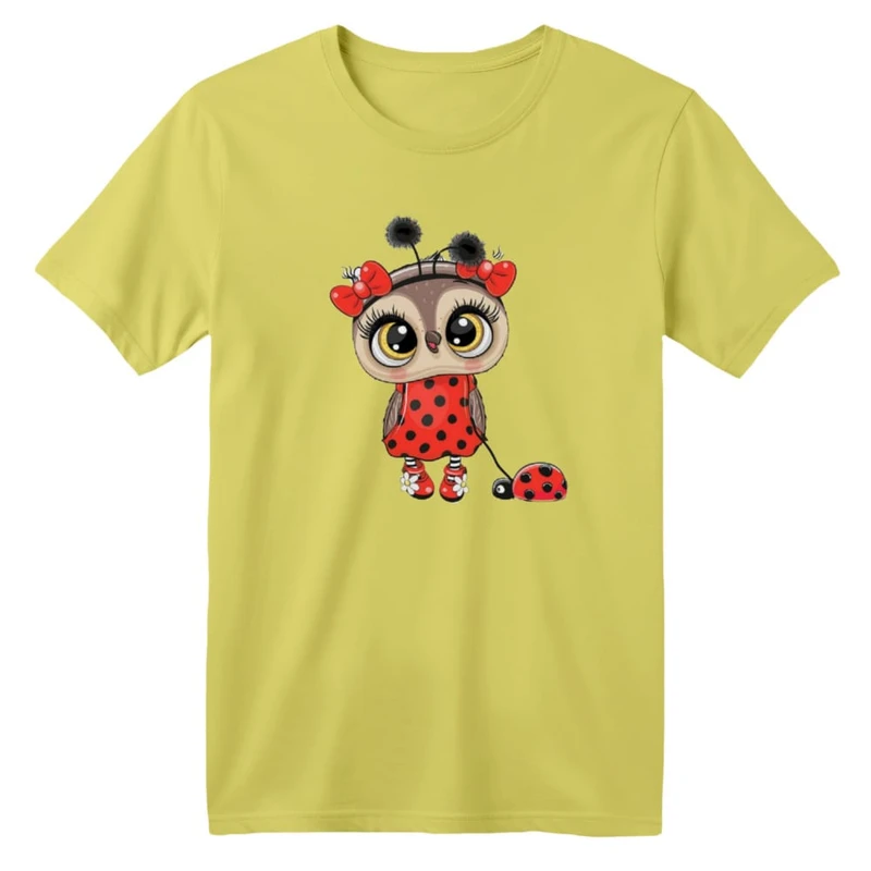 تی شرت آستین کوتاه بچگانه مدل جغد کد ۱