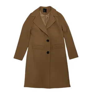 پالتو زنانه مدل یقه انگلیسی ساده