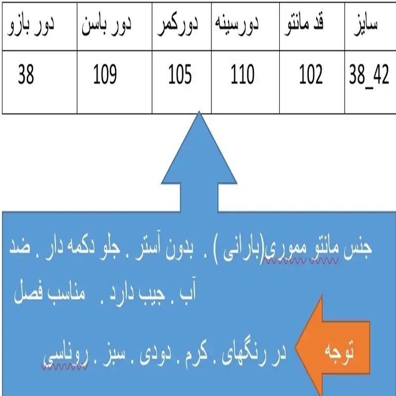 بارانی زنانه مدل 859 رنگ روناسی