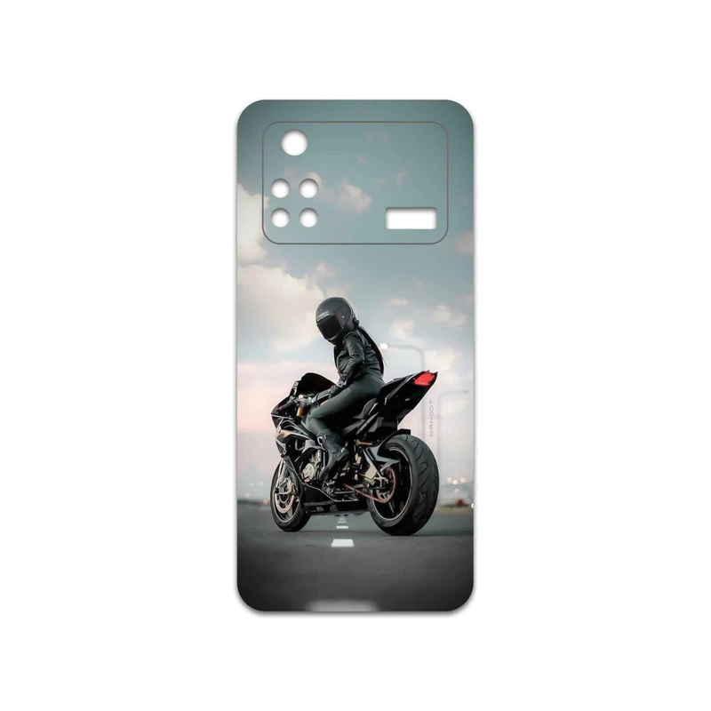 برچسب پوششی ماهوت مدل Motorcycling مناسب برای گوشی موبایل شیائومی Poco M4 Pro 4G