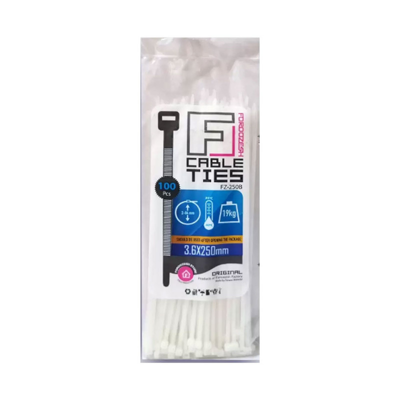 بست کمربندی فروزش مدل 250mm مجموعه 100 عددی