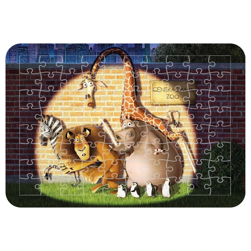 پازل 54 تکه اطلس آبی طرح کارتون ماداگاسکار مدل P1939