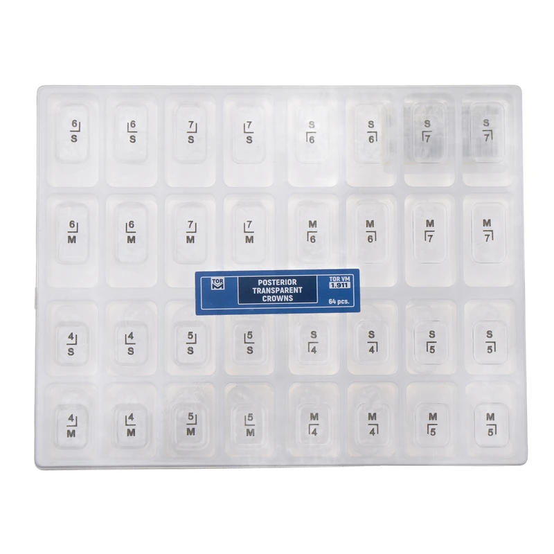 کیت روکش شفاف آناتومیک تور وی ام مدل 1.911 بسته 64 عددی