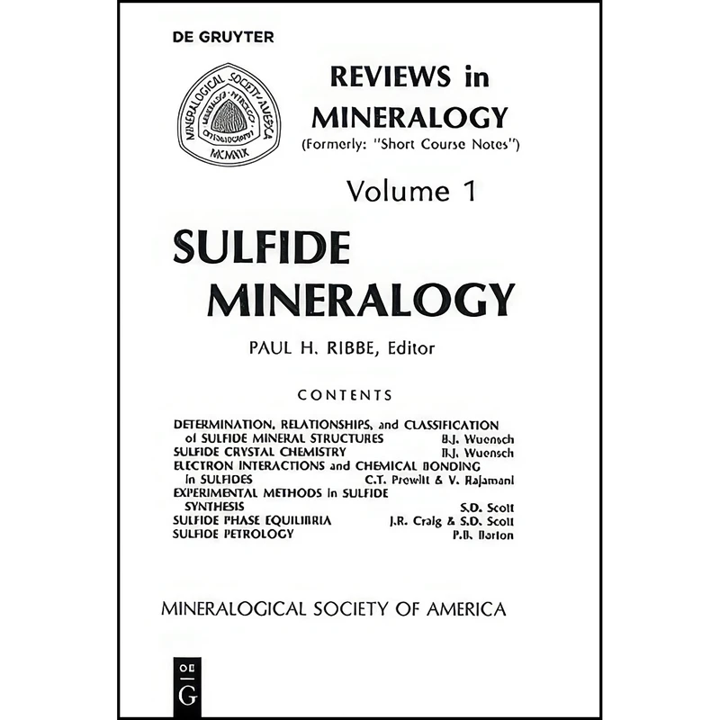 کتاب Sulfide Mineralogy اثر Paul H. Ribbe انتشارات Walter de Gruyter
