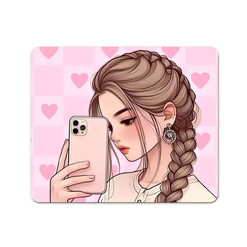 ماوس پد پاد آفرین طرح دختر کد 316 سایز 19*24 سانتی متر