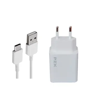 شارژر دیواری 15 وات پی زد ایکس مدل C882e به همراه کابل تبدیل USB -C