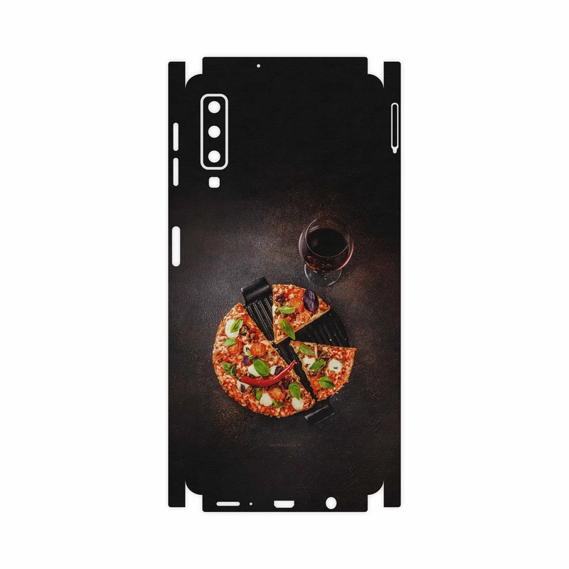 برچسب پوششی ماهوت مدل Pizza-FullSkin مناسب برای گوشی موبایل سامسونگ Galaxy A7 2018