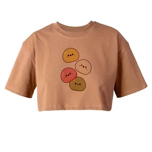 کراپ‌تاپ آستین کوتاه زنانه مدل موچی کد L332 K