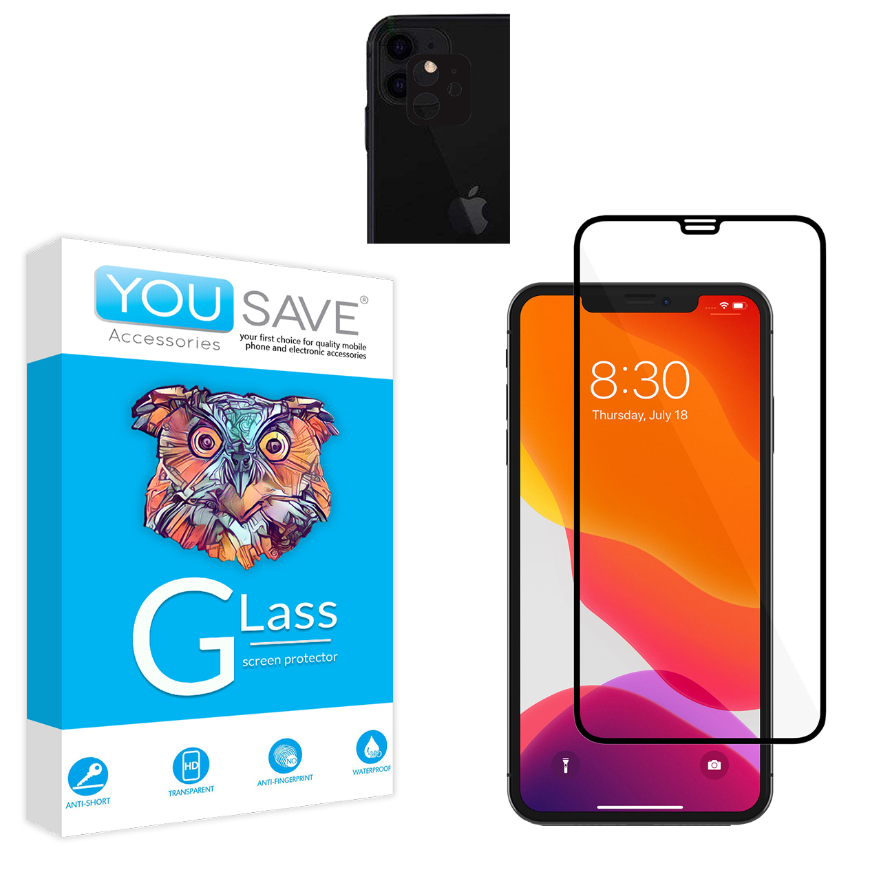 محافظ صفحه نمایش یو سیو مدل KAHRIZ HEALTH مناسب برای گوشی موبایل اپل IPHONE 11 PRO MAX به همراه محافظ لنز دوربین