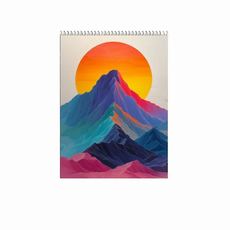 دفتر شطرنجی 100 برگ طرح Rainbow