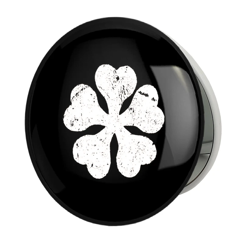 آینه جیبی خندالو طرح پنج شبدر شیطانی انیمه بلک کلاور Black Clover مدل تاشو کد 11722 