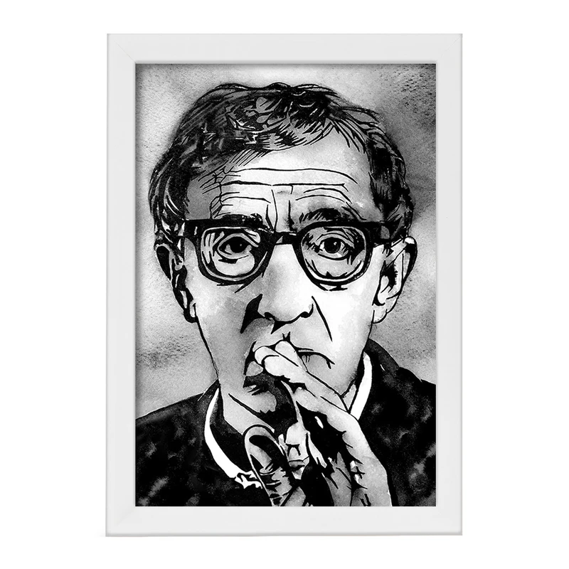 تابلو خندالو مدل وودی آلن کد F11449