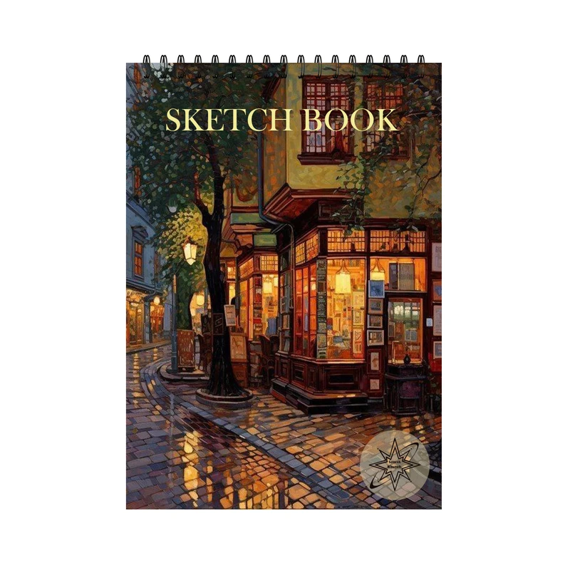 دفتر طراحی 40 برگ ستاره خونه مدل کتابفروشی کد a5