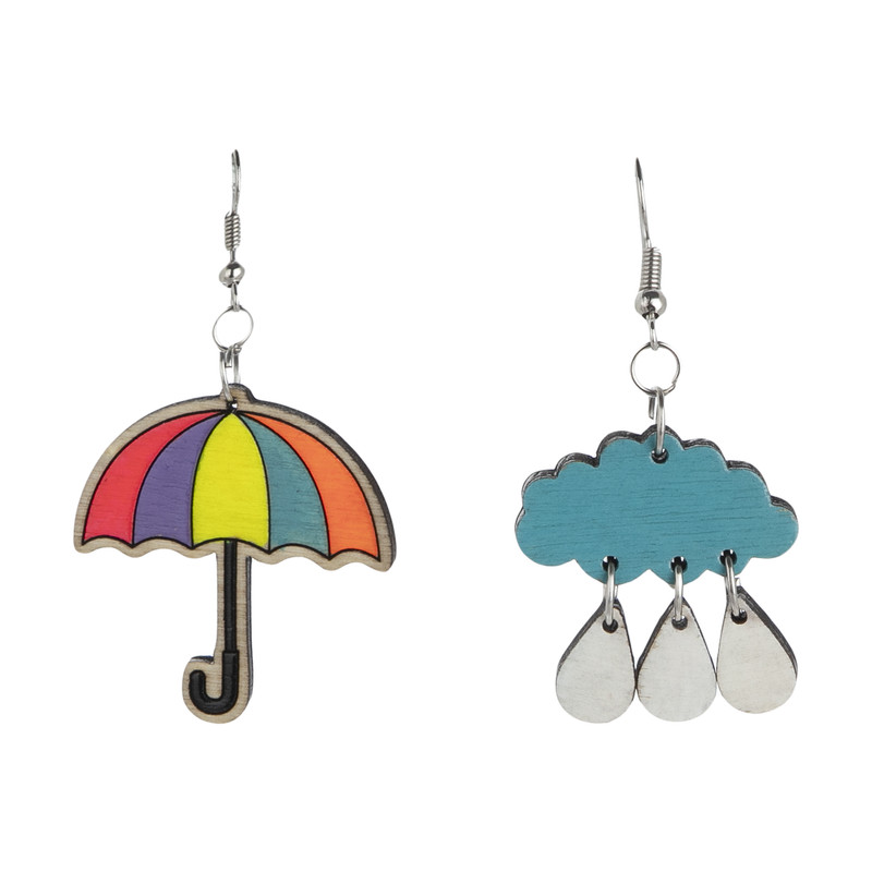 گوشواره زنانه مدل چتر و باران کد 012