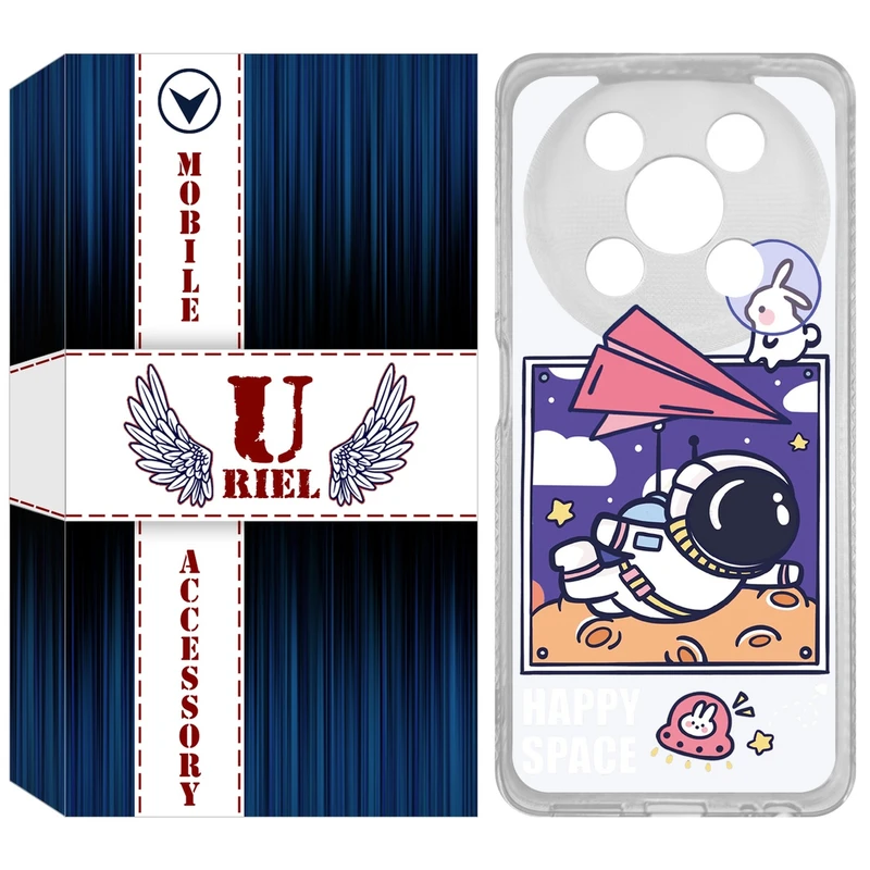 کاور یوریل مدل Clear کد 22 طرح فضانورد مناسب برای گوشی موبایل وکال V2 / V2 Lite