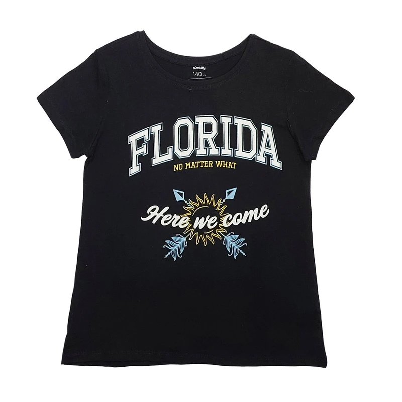 تی‌شرت آستین کوتاه دخترانه سین سی مدل 6626