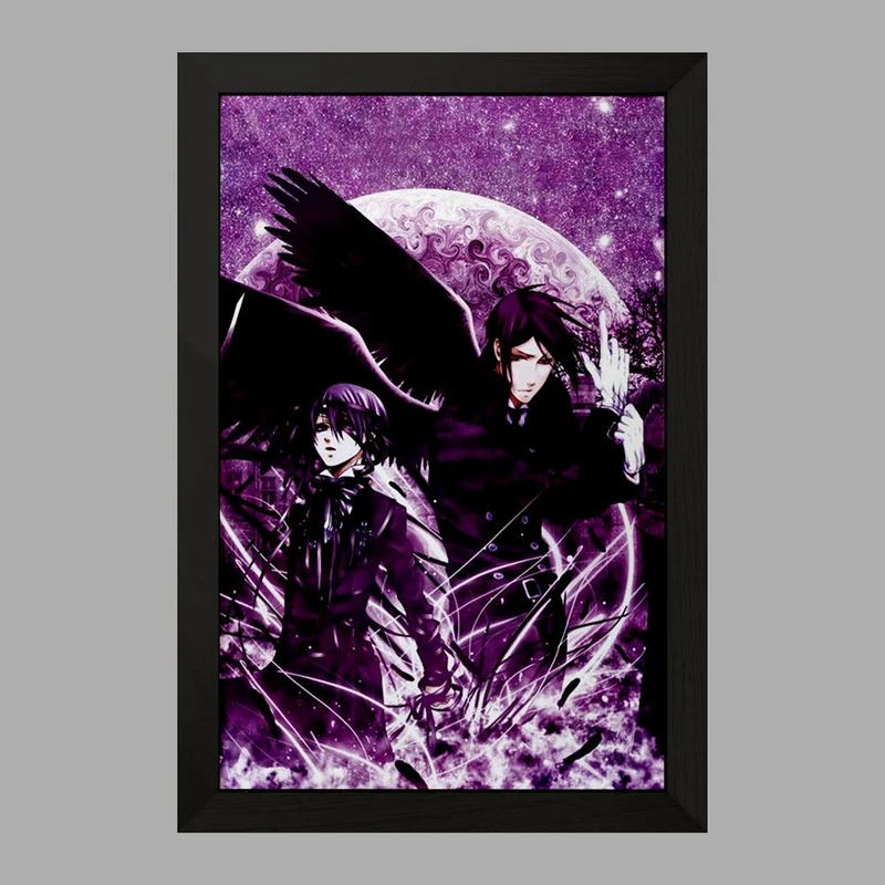 تابلو خندالو مدل سباستین و شیل انیمه خادم سیاه Black Butler  کد 16339