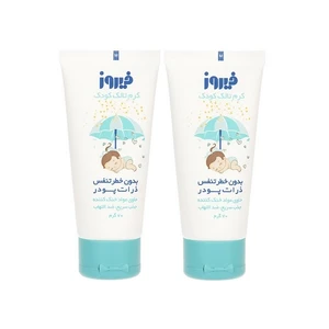 کرم خنک کننده و ضدالتهاب کودک فیروز مدل talc وزن 70 گرم مجموعه 2 عددی