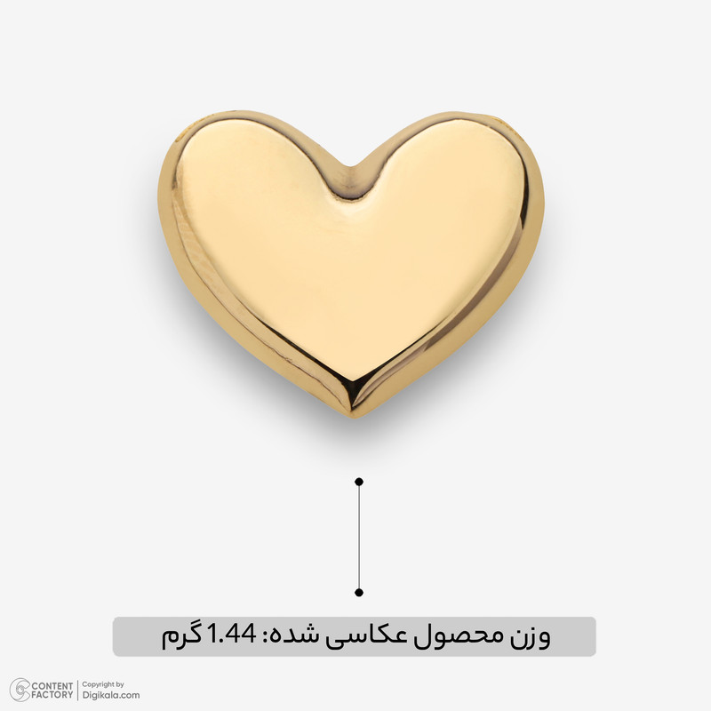 آویز گردنبند طلا 18 عیار زنانه گالری طلای مهرسین طرح قلب