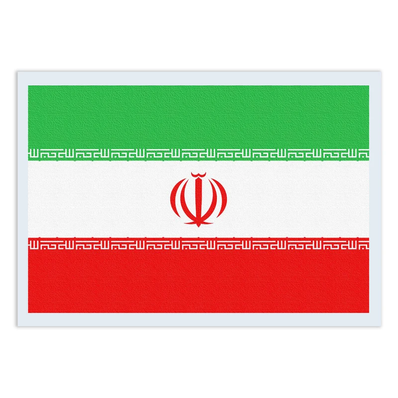 تابلو بکلیت طرح پرچم ایران مدل W-S10562 فریم سفید