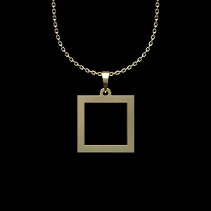 گردنبند طلا 18 عیار زنانه مدوپد مدل مربع کد N2-1-1259